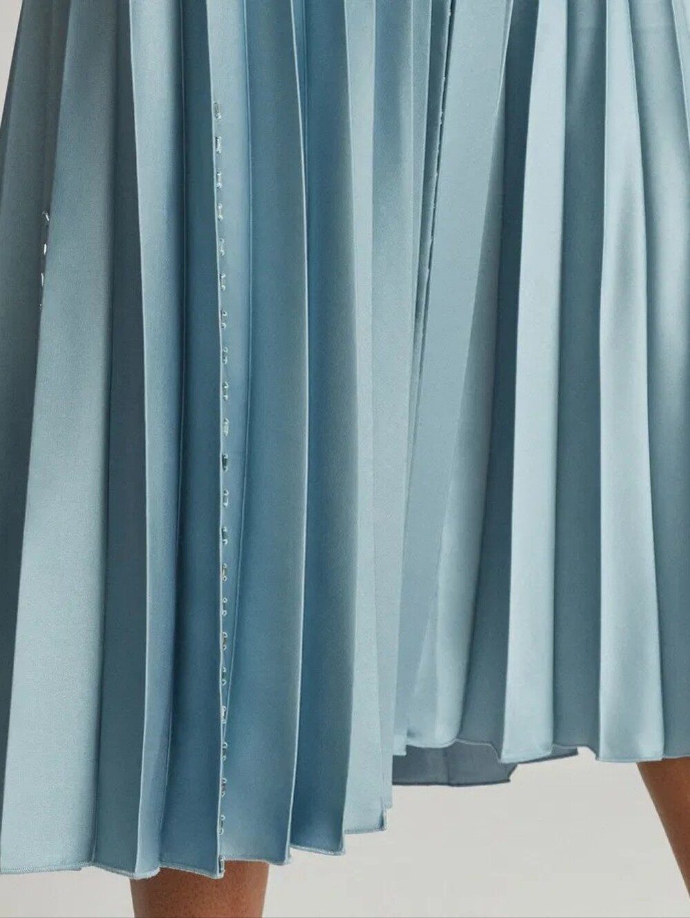Reiss Light Blue Pleated Midi Skirt - Picture 11 of 11